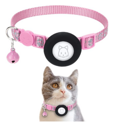 Reflect Airtag Cat Collar - Pink for Safety & Style