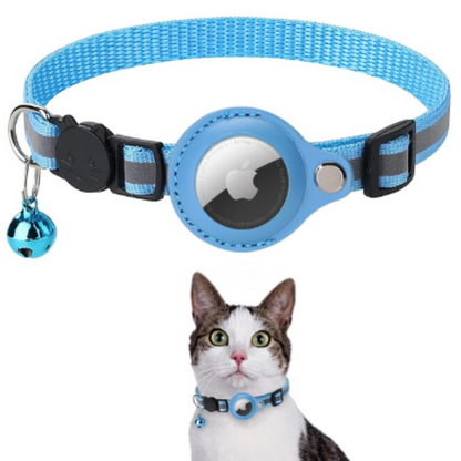 Genuine Airtag Cat Collar - Blue for Ultimate Pet Safety