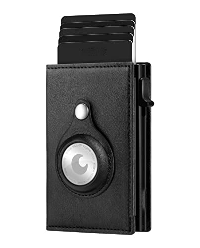 My Trackers Carbon Fiber AirTag Wallet with Pop-Up Access