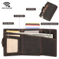 HUMERPAUL RFID Blocking Leather Wallet with Aluminium Pop-Up Slide & Coin Purse