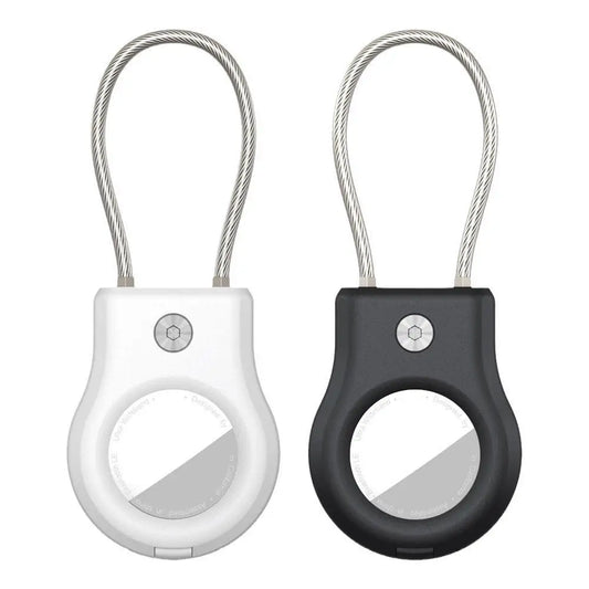 GRWIBEOU Secure Holder for Apple AirTag with Keychain Lock Case