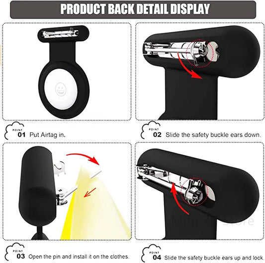 Invisible Pin Silicone Airtag Tracker Case by My Trackers