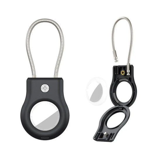 GRWIBEOU Secure Holder for Apple AirTag with Keychain Lock Case