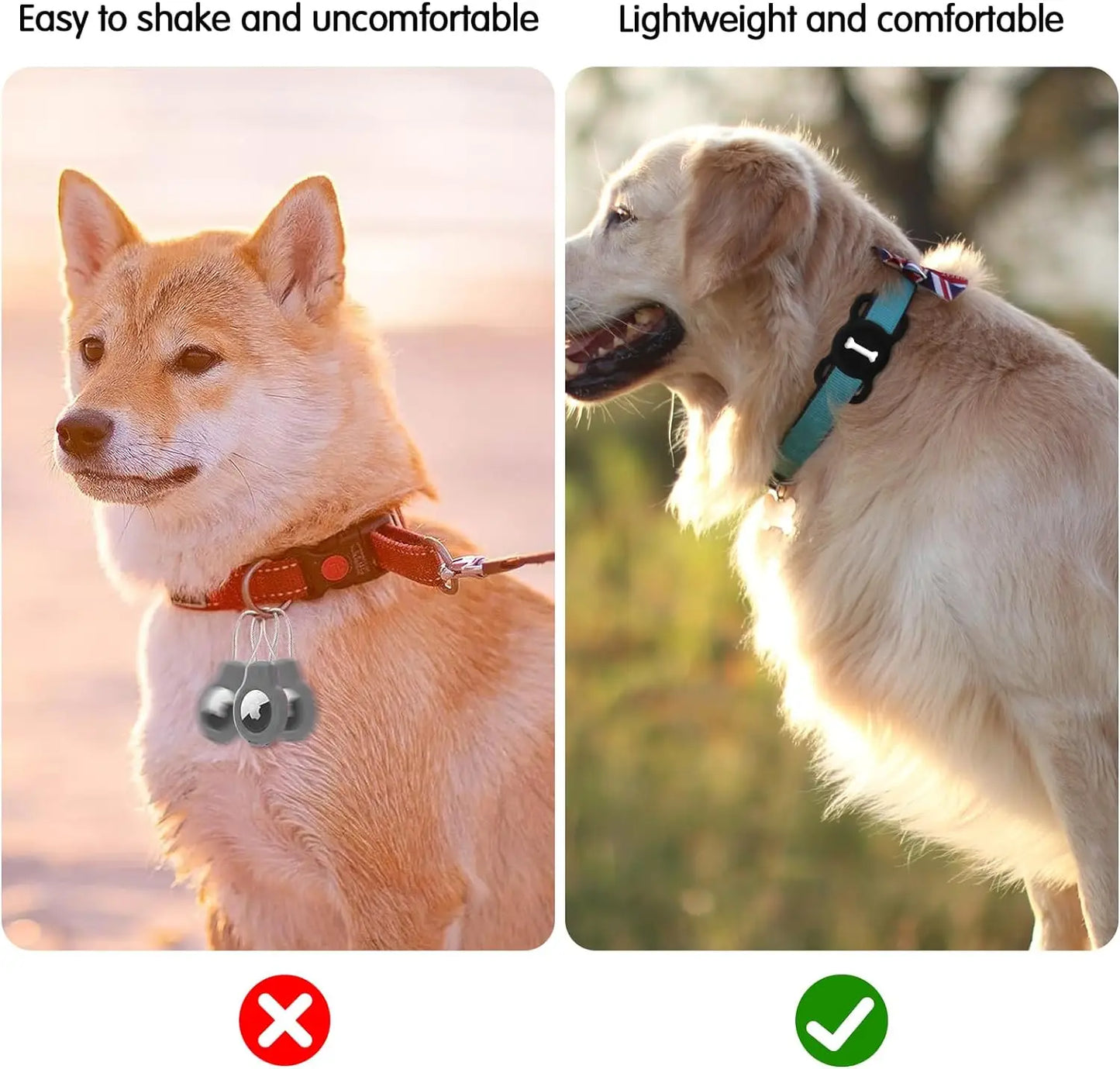 My Tracker Silicone AirTag Dog Collar Holder