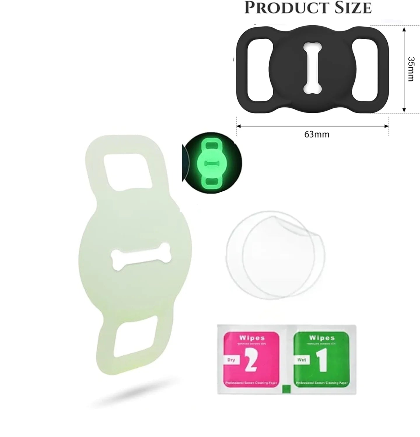 My Tracker Silicone AirTag Dog Collar Holder