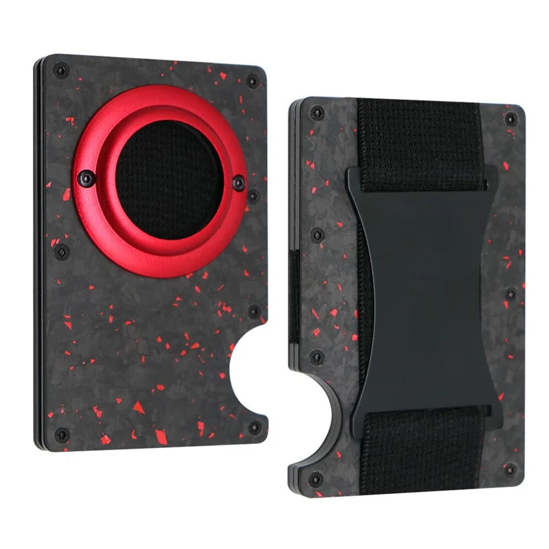 Sleek RFID Aluminium Card Holder with Cash Strap