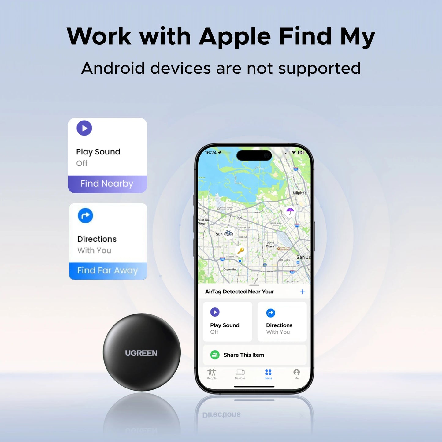 My Trackers UGREEN Finder Security SmartTrack Link with Apple Find My Integration