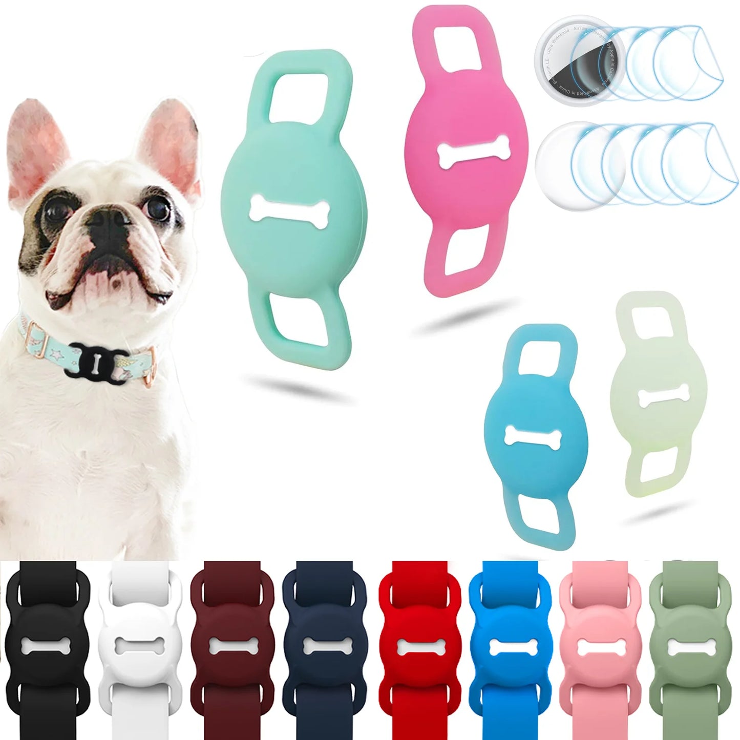 My Tracker Silicone AirTag Dog Collar Holder