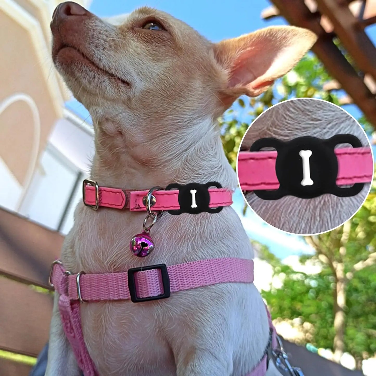 My Tracker Silicone AirTag Dog Collar Holder